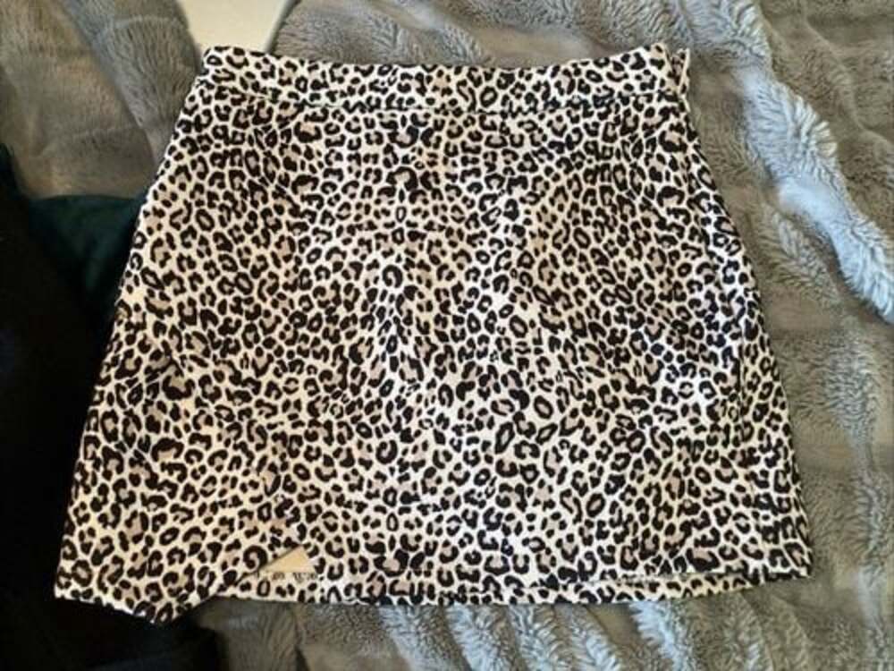 Altar'D State Women's Short Skirt Small Leopard Print, NWT A221